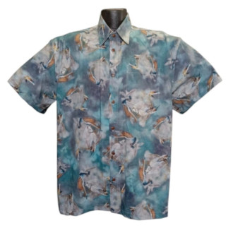 Wolf Dreamcatchers Hawaiian Shirt- Made in USA- 100% Cotton